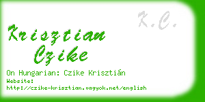 krisztian czike business card