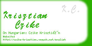 krisztian czike business card